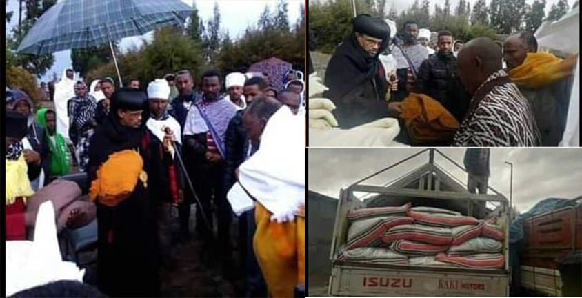 የሰሜን ሸዋ ሀገረ ስብከት በአጣዬና አካባቢው ለተፈናቀሉ ምእመናን ድጋፍ ማድረጉን አስታወቀ